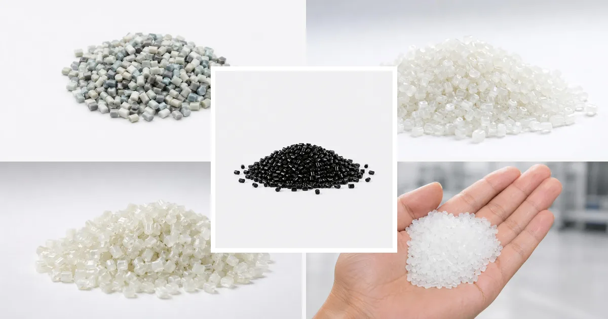 Recycled black masterbatch and recycled PE, PP regranulate pellets